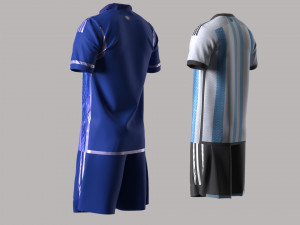 ARGENTINA 22 AWAY Home JERSEY WORLD CUP 2022 - CLO3D MD 3D Model