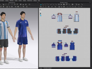 ARGENTINA 22 AWAY Home JERSEY WORLD CUP 2022 - CLO3D MD 3D Model