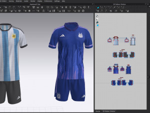 ARGENTINA 22 AWAY Home JERSEY WORLD CUP 2022 - CLO3D MD 3D Model