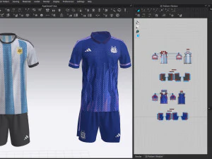 ARGENTYNA 22 NA WYJAZDZIE U siebie KOSZULKA ŚWIATA 2022 - CLO3D MD Model 3D