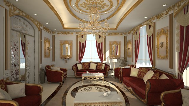 Luxury Classic Majlis Modelo 3D .c4d .max .obj .3ds .fbx .stl .blend