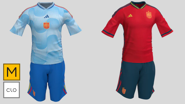Spain 22 AWAY Home JERSEY WORLD CUP 2022 - Zprj Fbx Obj 3D Model .c4d .max .obj .3ds .fbx .stl .blend