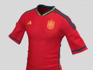 Spain 22 AWAY Home JERSEY WORLD CUP 2022 - Zprj Fbx Obj 3D Model