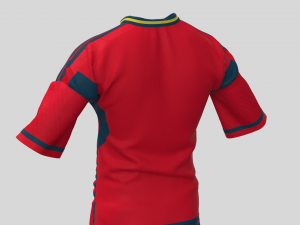 Spain 22 AWAY Home JERSEY WORLD CUP 2022 - Zprj Fbx Obj 3D मॉडल