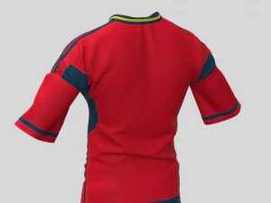 Spain 22 AWAY Home JERSEY WORLD CUP 2022 - Zprj Fbx Obj 3D Model