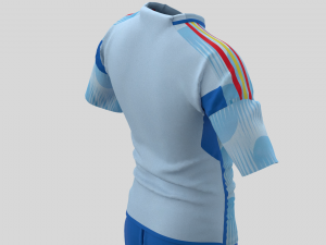 Spain 22 AWAY Home JERSEY WORLD CUP 2022 - Zprj Fbx Obj 3D मॉडल