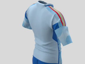 Spain 22 AWAY Home JERSEY WORLD CUP 2022 - Zprj Fbx Obj 3D Model