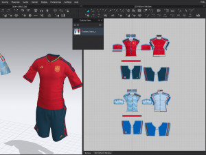 Spain 22 AWAY Home JERSEY WORLD CUP 2022 - Zprj Fbx Obj 3D मॉडल