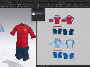 Spain 22 AWAY Home JERSEY WORLD CUP 2022 - Zprj Fbx Obj 3D Model