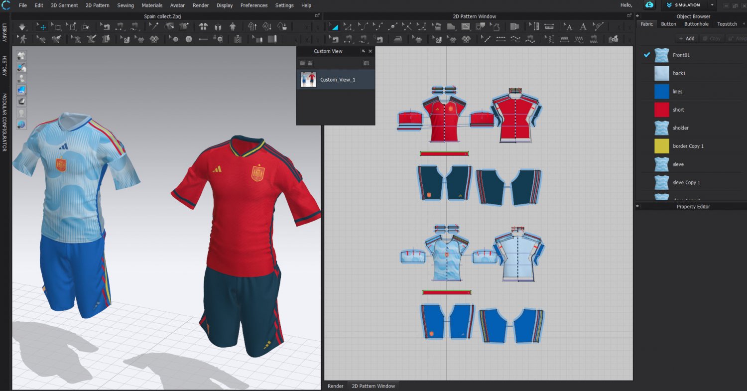 Spain 22 AWAY Home JERSEY WORLD CUP 2022 - Zprj Fbx Obj Modelo 3D.