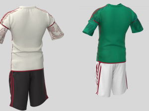 MAXICO 22 AWAY Home JERSEY WORLD CUP 2022 - Zprj Fbx Obj 3Dモデル