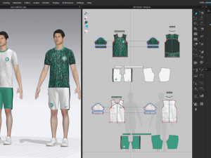 KSA 22 AWAY Home JERSEY WORLD CUP 2022 - Zprj Fbx Obj Model 3D