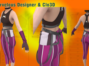 Vi - Arcane Jinx League of legends - Marvelous Desinger-Clo3D ProjectOBJ FBX 3D Model