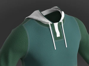 Hoodie for men MD- Clo3d zprj project fbx obj 3D Model