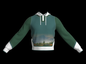 Hoodie for men MD- Clo3d zprj project fbx obj Modelo 3D