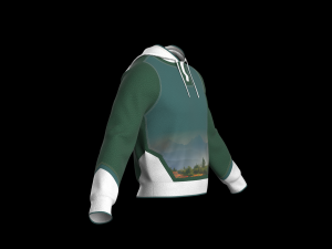 Hoodie for men MD- Clo3d zprj project fbx obj Modelo 3D