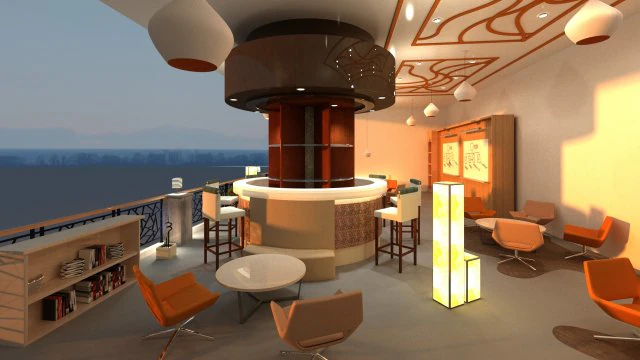 Coffe shop 3D Model .c4d .max .obj .3ds .fbx .stl .blend 