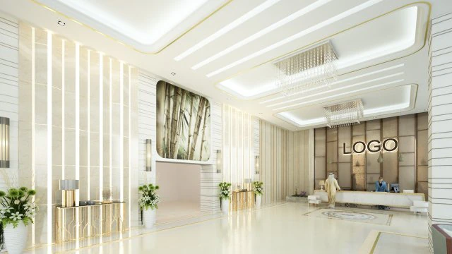 Modern entrance lobby 3D Model .c4d .max .obj .3ds .fbx .stl .blend 