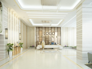 Modern entrance lobby 3D Model