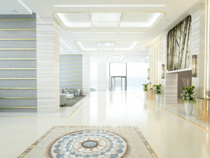 Modern entrance lobby 3D Model