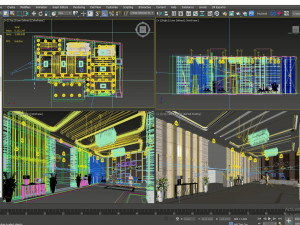 Modern entrance lobby 3D Model