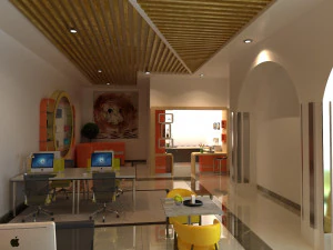 Modern Workspace 3D Model