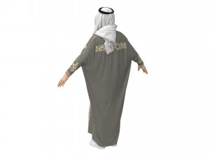 Men2 Arab Cloak- Beshit with embroidery 3D Model