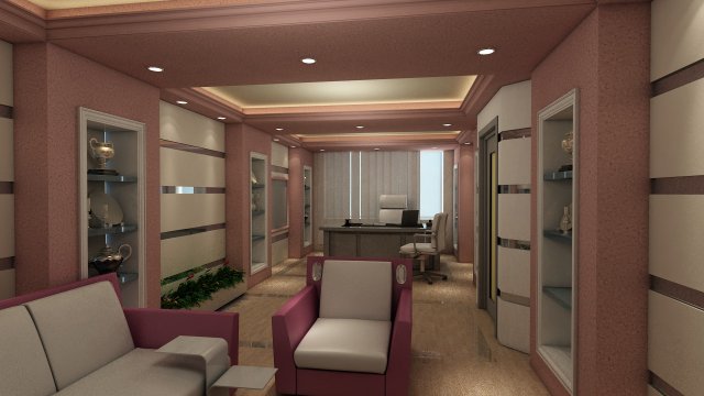 Modern Office Interior Modèle 3D .c4d .max .obj .3ds .fbx .stl .blend 