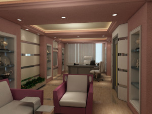 Modern Office Interior 3D मॉडल