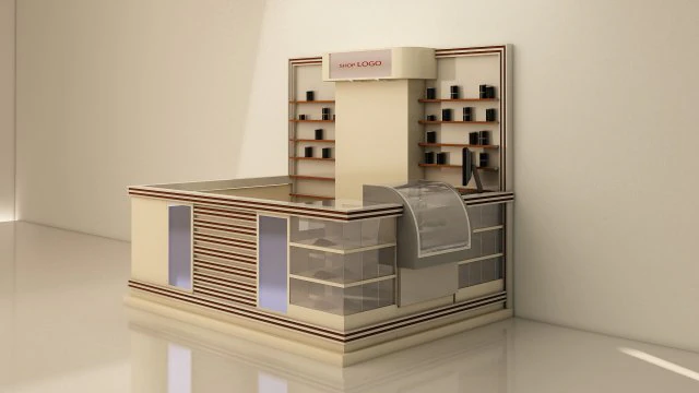 3D Exhibition Stand 01 3D Model .c4d .max .obj .3ds .fbx .stl .blend
