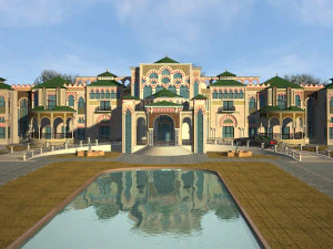 Majestic 3D Andalusian Palace 3D Model