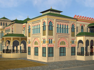 Majestic 3D Andalusian Palace 3D Model