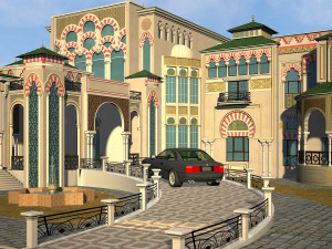 Majestic 3D Andalusian Palace 3D Model