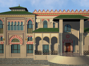 Majestic 3D Andalusian Palace 3D Model