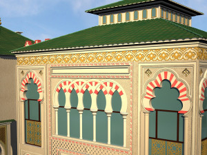 Majestic 3D Andalusian Palace 3D Model