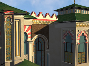 Majestic 3D Andalusian Palace 3D Model