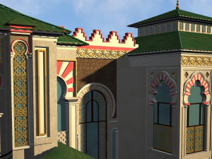 Majestic 3D Andalusian Palace 3D Model