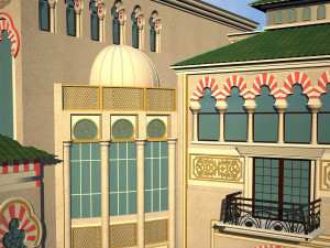 Majestic 3D Andalusian Palace 3D Model