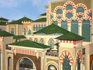 Majestic 3D Andalusian Palace 3D Model