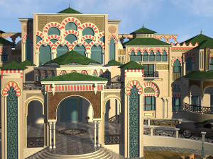 Majestic 3D Andalusian Palace 3D Model