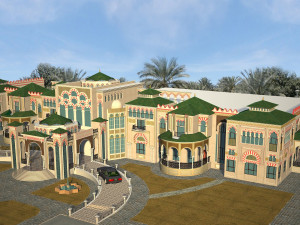 Majestic 3D Andalusian Palace 3D Model