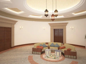 Moroccan Sofa Interior Scene 3D Model