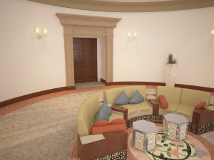 Moroccan Sofa Interior Scene 3D 模型