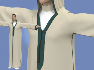 Faslı Erkek Kaftan - Zprj ProjectOBJ FBX 3D Model