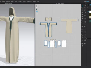 Moroccan Men Kaftan - Zprj ProjectOBJ FBX 3D Model