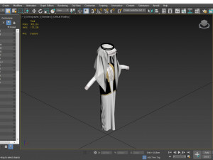 Boy Arab Cloak- Jacket with embroidery - Ghutra and headband - Zprj ProjectOBJ FBX Model 3D