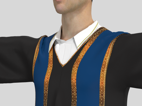 Graduation Outfit 3D - Zprj ProjectOBJ FBX Model 3D