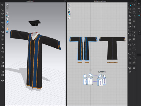Graduation Outfit 3D - Zprj ProjectOBJ FBX Model 3D