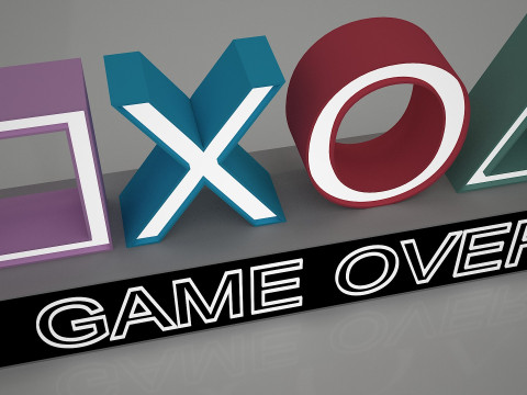 PlayStation Icons 3D Модель