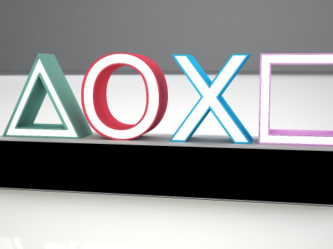 PlayStation Icons 3D Модель